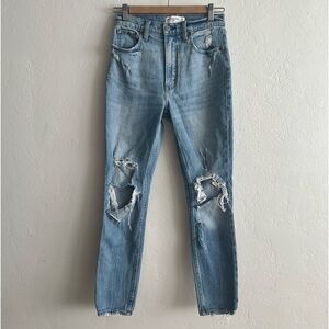 Abercrombie & Fitch High-Rise Skinny Jeans Size 25 Casual 90s Y2K Distressed